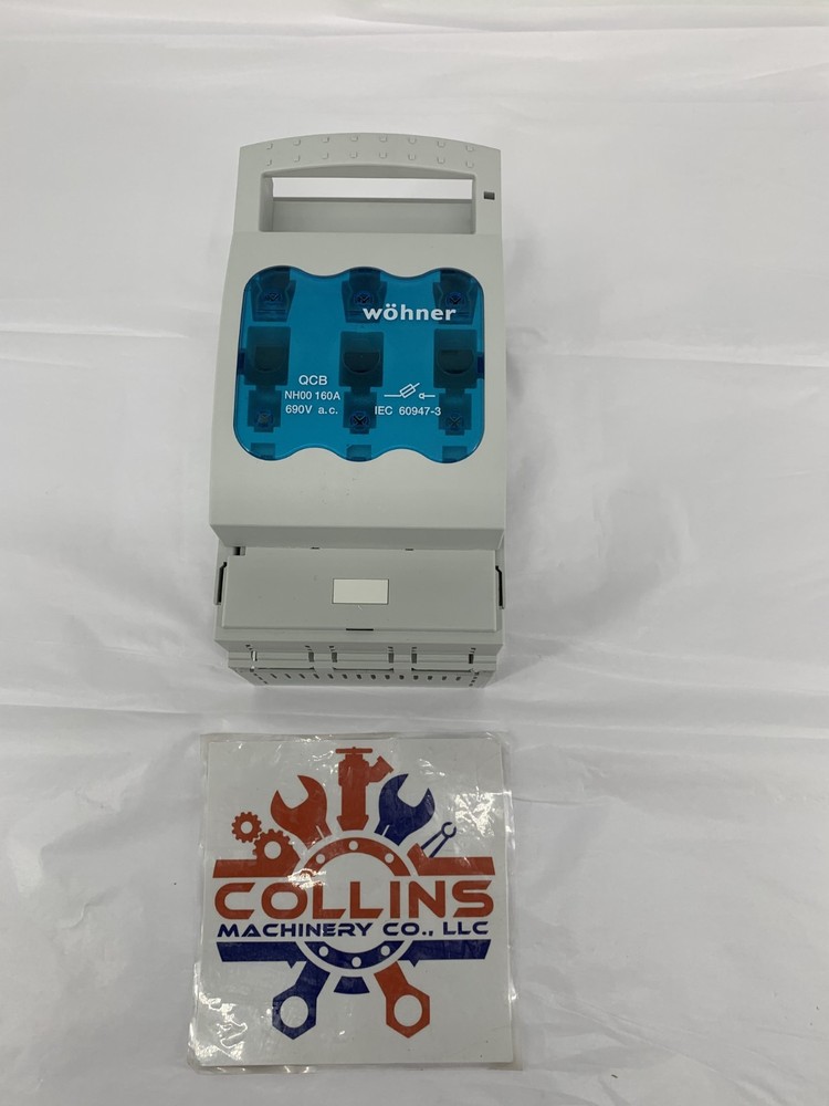 Wohner QCBNH00 Fuse Holder Disconnect Switch Size-00 160A 3P 690V Panel Mounting