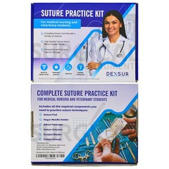 15 Piece Practice Suture Kit Set for Medical and Veterinary Student Training