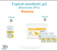 Dental Gingicaine Topical Gel Mint Julep, Bing Cherry, Banana, 1 oz Exp: 02/2029