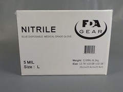 blue Nitrile Disposable Exam/Medical Gloves 4Mil, Latex/Powder Free