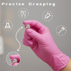 100Pcs Disposable Nitrile Gloves 3-mil Latex Free Gloves Food Safe Cleaning