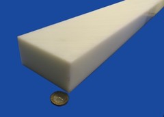 Hdpe White Bar 2.0″ Thick x 4.0″ Wide x 36″ Long