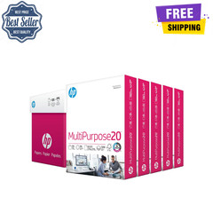 HP Multipurpose Paper 8.5×11, 20 lb, 96 Bright, 5 Ream Case -2500 Sheets Printer