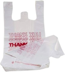 THANK YOU Large Bags 11.5″ x 6.5″ x 21″ White Plastic Shopping bag 100 – 1000