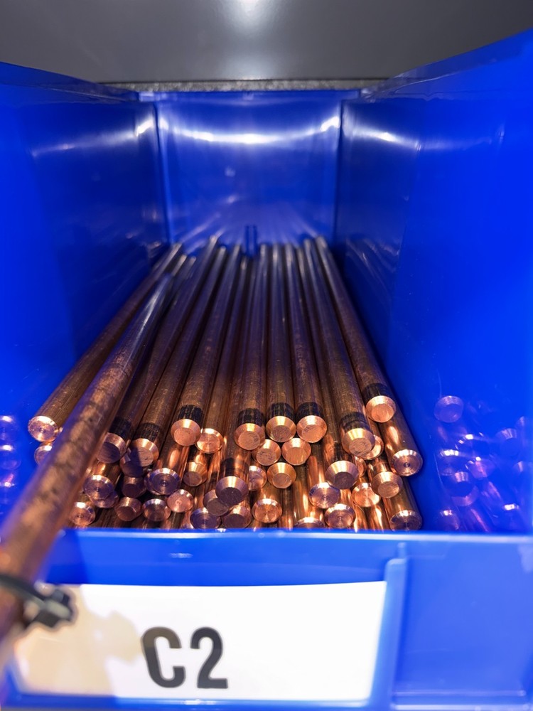 1/2″ diameter x 13″ long C145 H02 Copper Rods with certs and FREE SHIPPING