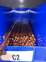1/2″ diameter x 13″ long C145 H02 Copper Rods with certs and FREE SHIPPING