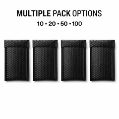 Black Poly Bubble Mailers #000 4×8 Padded Envelopes Self Seal Shipping Bags