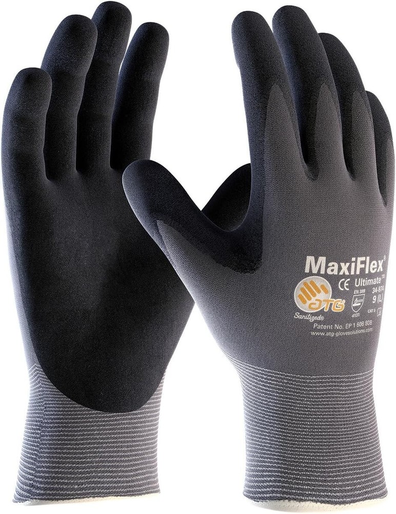 PIP Maxiflex 34-874 ATG Ultimate Glove Nylon Lycra Nitrile Size M, L, XL, 2X