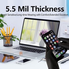 First Glove Black Industrial Disposable Nitrile Gloves 6 Mil Latex & Powder Free