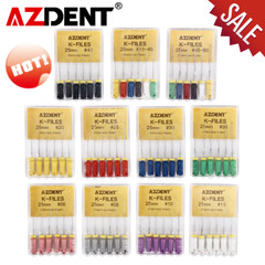 AZDENT Dental Endo Root Canal File Hand Use K-Files Stainless Steel 21mm/25mm