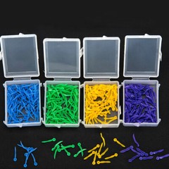 Pack of 100 Dental Plastic Wedges with Dental Holes 4 Colors XS/S/M/L