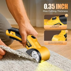 LKCTB Electric Scissors Cardboard Cutter w/ LED, Brushless Motor 3500mAh