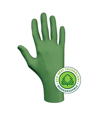 Showa 6110PFM Biodegradable Disposable Nitrile Gloves Medium Box of 100