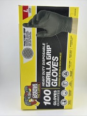 Grease Monkey Heavy Duty Disposable Nitrile Gloves, 100ct, 6Mil, Size Large Blue