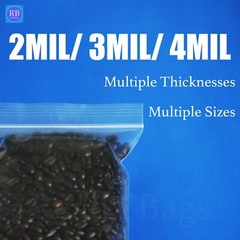 Clear Plastic Zip Lock Bags 2Mil 3Mil 4Mil Poly Reclosable Seal Jewelry Baggies