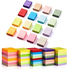40 Pads Sticky Notes 1.5×2 Inch 16 Colors Self Stick Memo Notes Removable Pads