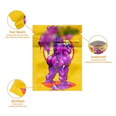 20 Styles Assorted Mix 100 PCS 1G Mylar Bags Holographic Resealable Foil Pouches