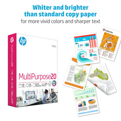 HP Multipurpose Paper 8.5×11, 20 lb, 96 Bright, 5 Ream Case -2500 Sheets Printer