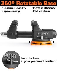 PONY 6″ Heavy Duty Bench Vises 8800LBS Clamp Force Workbench Vise 360° Rotatable