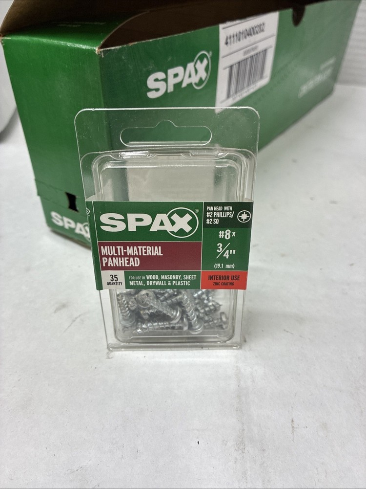 SPAX 4111010400202 Zinc Steel Pan Head #8 x 3/4 L in. Case Of 10 Boxes