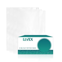 Clear Poly Bags 4-Mil Flat Open Top Plastic Packaging Packing Multiple Sizes