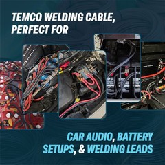 WELDING CABLE 1/0 RED Per-Foot CAR BATTERY LEADS USA NEW Gauge Copper Solar