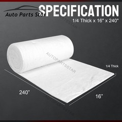 1/4″ Thick x 16″ x 240″ Kaowool Ceramic Fiber Insulation Blanket 2400F Fireproof