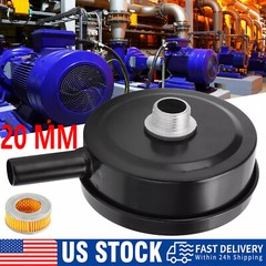 Air Compressor Noise Reducer Silencer Muffler Intake Air Filter Pump Metal Paper