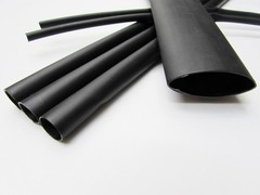 (1 FOOT) 1/4″ Black Heat Shrink Tube 3:1 Dual Wall Adhesive Glue Marine 6.4mm ID