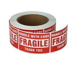 50 Fragile Handle With Care 2×3″ Stickers Packaging Box Safety Mailing Labels