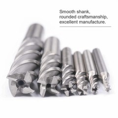 6pc HSS CNC 4 Flute Spiral Bit End Mill Cutter 1/8 3/16 1/4 5/16 5/8 1/2″ in US