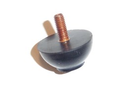 (QTY. 4) 1”d. x 1/2”H Screw-In RUBBER FEET #10-32 bolt screw stud Domed Tapered