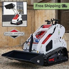 Compact stand-up tracked mini skid steer loader Runtong R420 Engine US in Stock