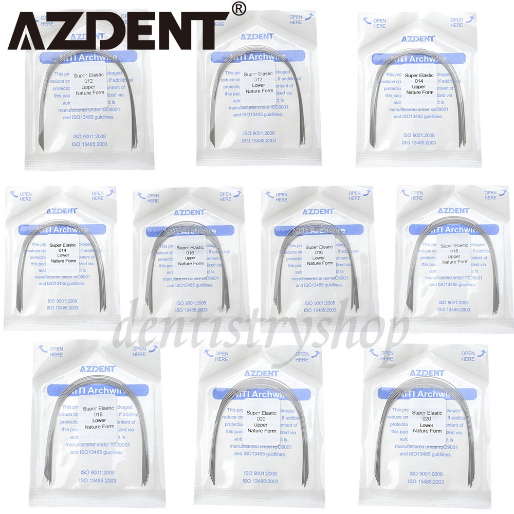 AZDENT Dental Orthodontic Arch Wire Super Elastic NITI Natural Nature Form Round