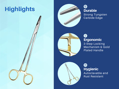 Mayo Hegar Needle Holder Driver 10 inches w/ Tungsten Carbide ARTMAN INSTRUMENTS