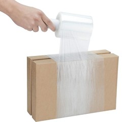 Self Adhering Mini Stretch Film with Grip Handle Clear Wrap 5″ x 700′, 120 Gauge