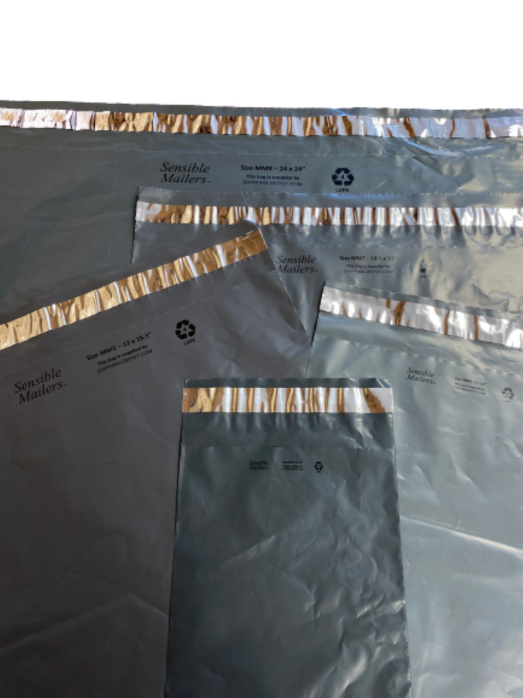 200 Bags 7.5×10.5″ Eco-Friendly 100% Recycled Poly Mailer – Sensible Mailers?