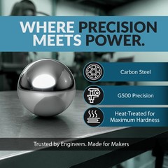 (1000 Pieces) 1/4″ Inch Carbon Steel Bearing Ball (G500 Precision)