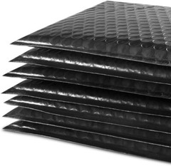 Black Poly Bubble #000 4×8 (usuable 4×7) Mailers Self Seal Padded Envelope Bag