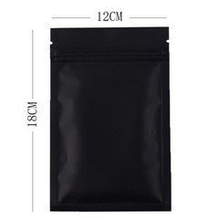 100 Flat Black Metallic Foil Resealable Bags Repacking Pouch w/ Variety of Sizes