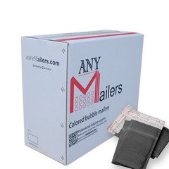 AirnDefense #000 4×8″ Black Poly Padded Envelopes Shipping Bubble Mailers