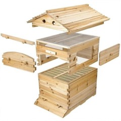 Upgraded 7 Auto Reap Honey Frame + Wooden Bee Hive House Comb Beehive Box Kit