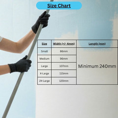 1000 Pcs, Black Nitrile Powder-Free Disposable Gloves 2XL 5 MIL Finger-Textured