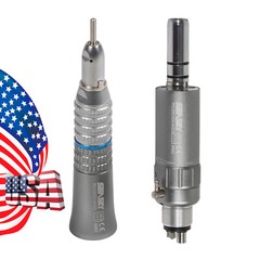 NSK Style Dental Slow Low Speed Contra Angle Straight Air Motor Handpiece 4 Hole