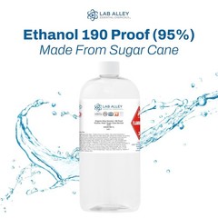 Eco-Friendly 190 Proof Sugar Cane Ethanol – 1 Liter Food Grade Solution