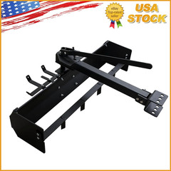 42″ Tow Behind Box Scraper Lawn Tractor Attachment w/ Steel Box Blade Hitch Tow