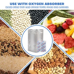 50/100pcs Mylar Bags 8.7Mil w/ Oxygen Absorbers Stand-Up Resealable Food Storage