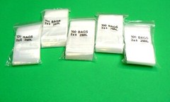 500 Clear 2mil 3×4 Zip Seal Lock Bags Reclosable Baggies 3″ x 4″ Zip Slide Bags