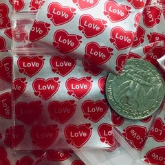 BaggiesSince1987- 1515 ZipSeal DesignBags 100PCS BUNNY PEARL RED SILVER 👀DETAIL