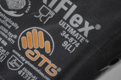 12 Pairs MaxiFlex Ultimate 34-874 Work Gloves 9/L Gray Black Nitrile Coated